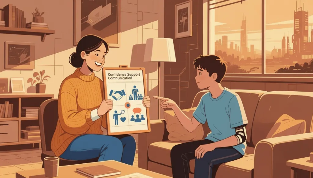 a female support worker playing with a young boy