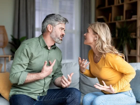 a man and a woman arguing