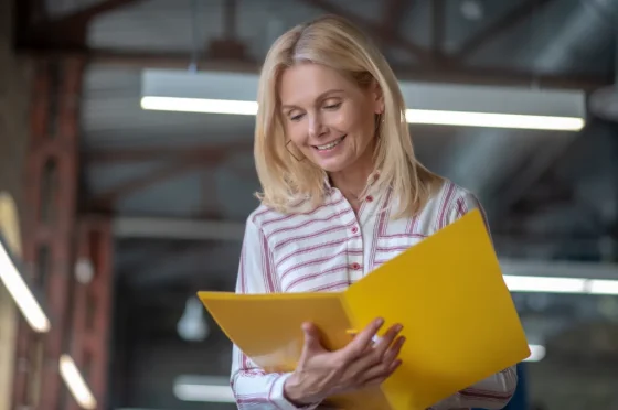care coordinator reading a care plan